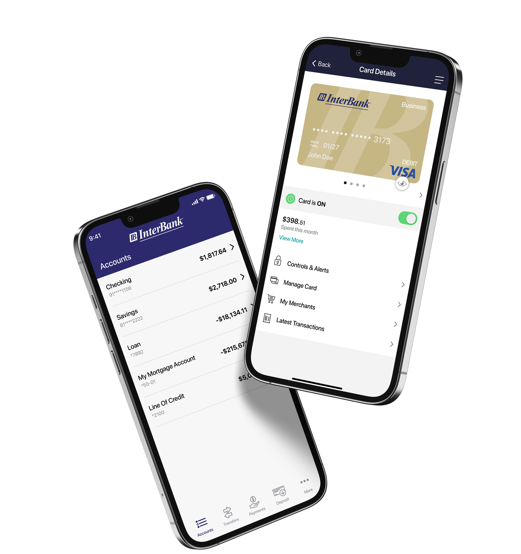 InterBank Mobile App with Card Manager